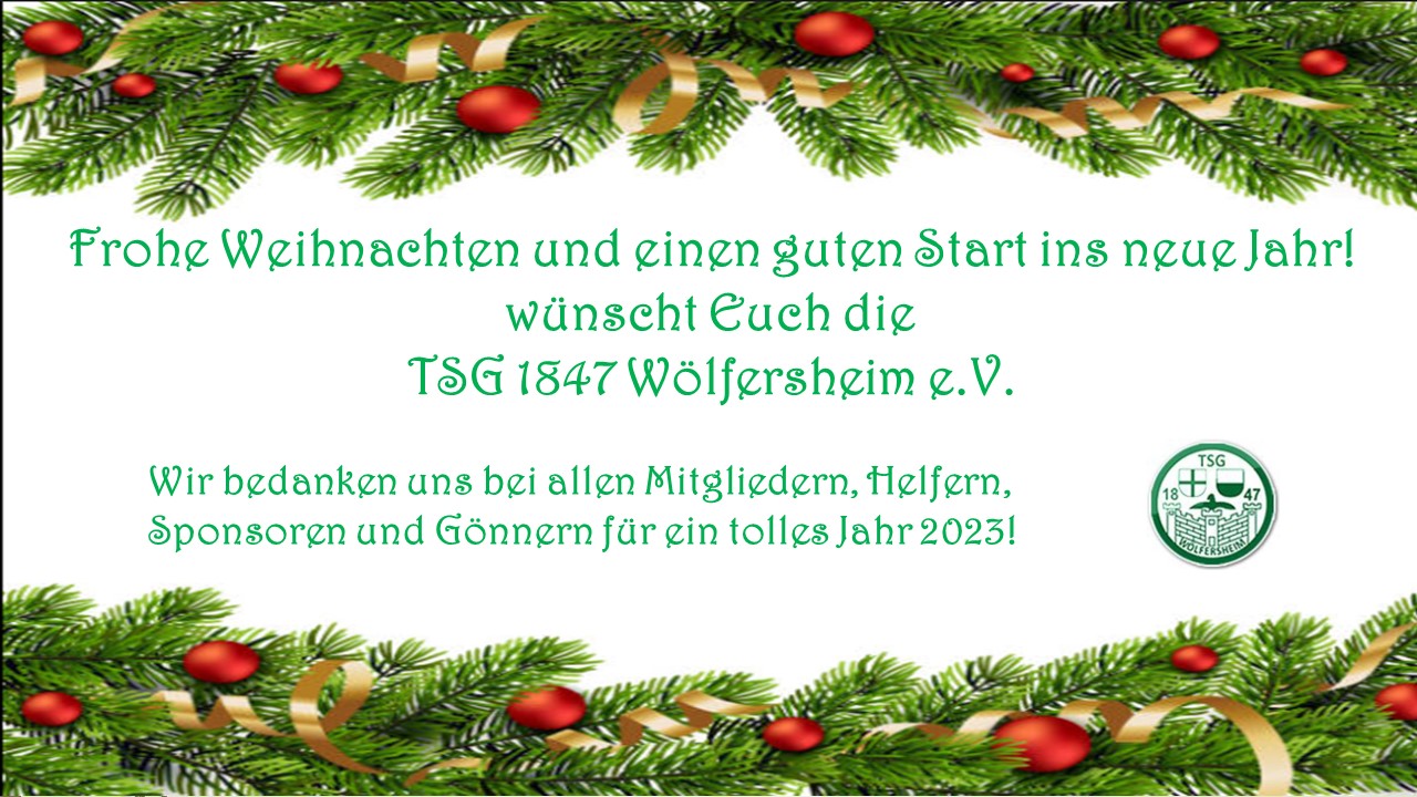 Weihnachtsgrüße und ein Dankeschön